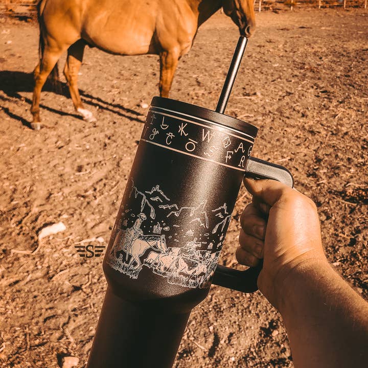 Flying S Company - Wholesale Insulated mug/tumbler - Cattle Drive 40oz Tumbler9