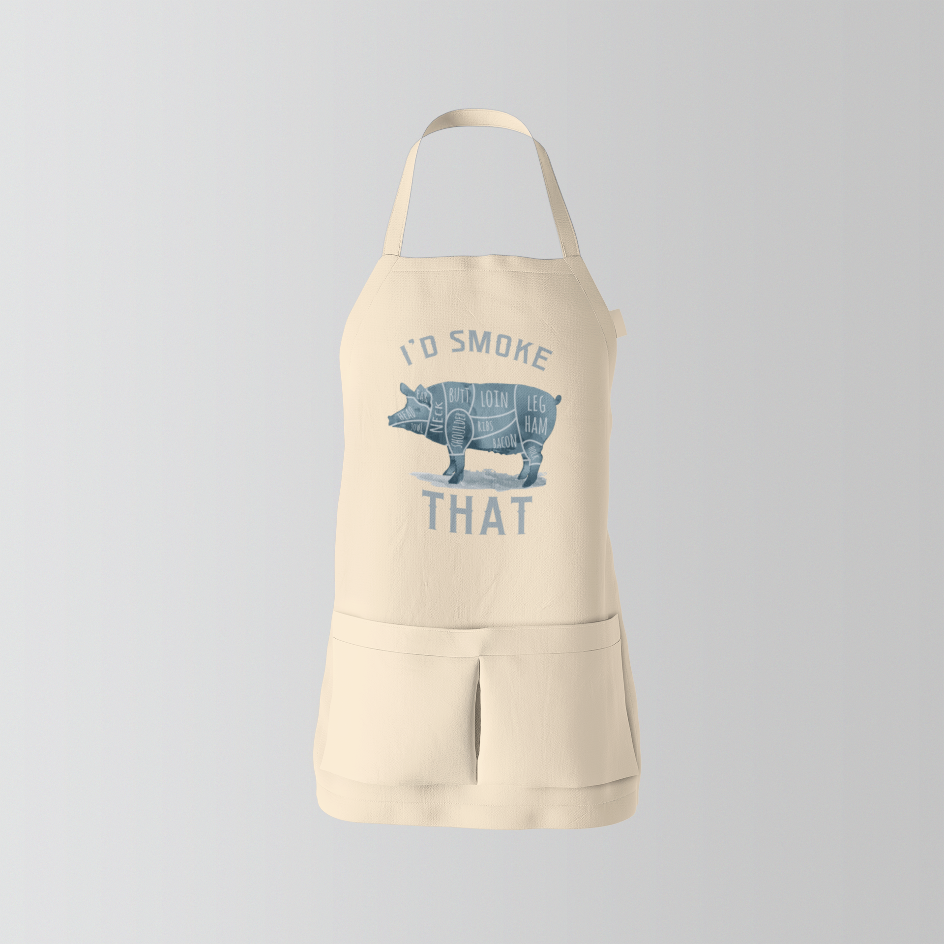 Hunt Hook Eat - Wholesale Apron - I'd Smoke That Pig Apron0