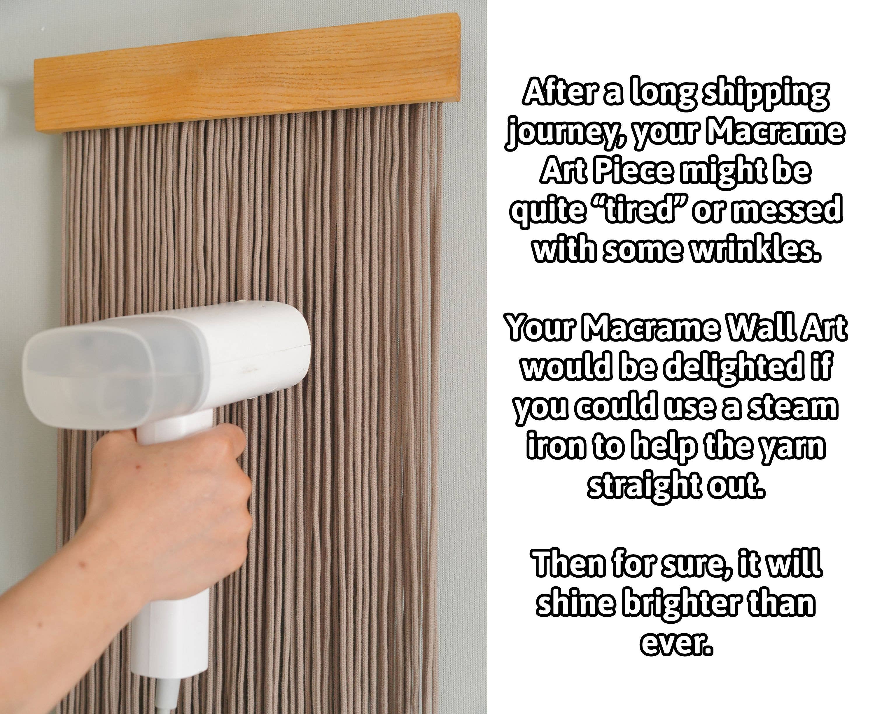 BeanDaikon - Vente Tapisserie/textile - Art mural en macramé en fibres - Modèle W995