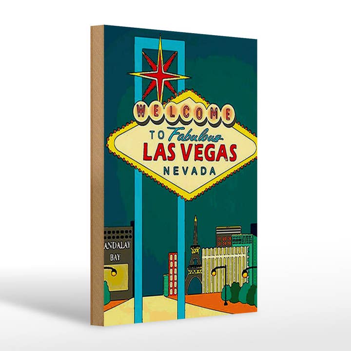 Femer - Wholesale Sign - Welcome to Fabulous Las Vegas wooden sign 20 x 30 cm