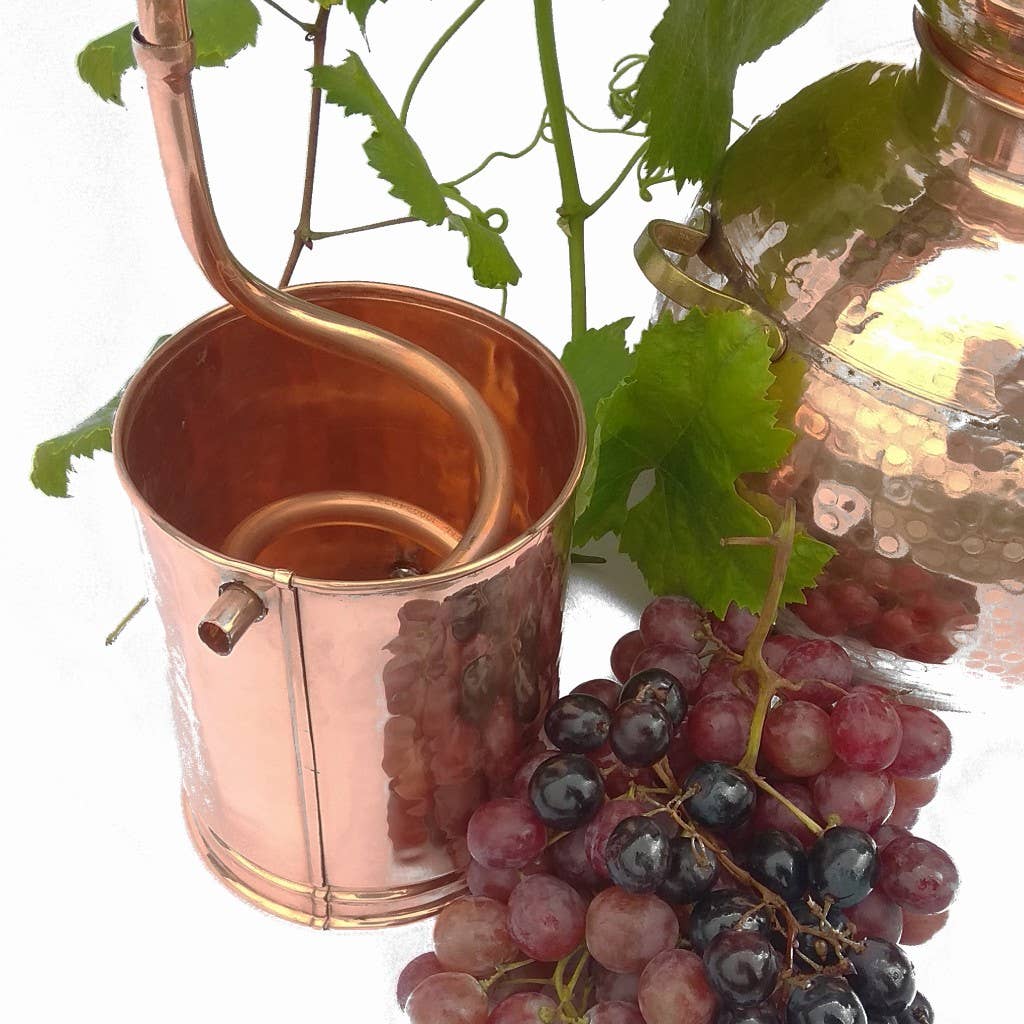 Alkimista - Wholesale Kitchen Appliance - COPPER TILTING COLUMN ALEMBIC with thermometer installed6