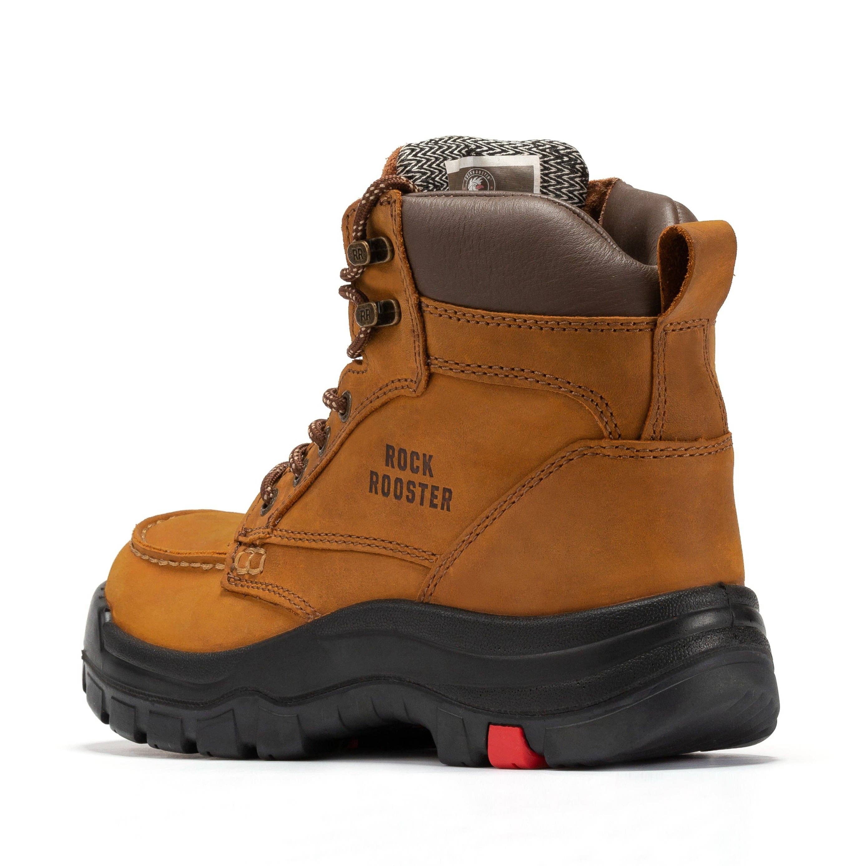 Rock Rooster Footwear - Vente Bottes – unisexe - Embout en acier ROCKROOSTER Zumbro de 6 pouces de large, semelle extérieure en caoutchouc, protection EH, ASTM 2413, bottes de travail AK3704