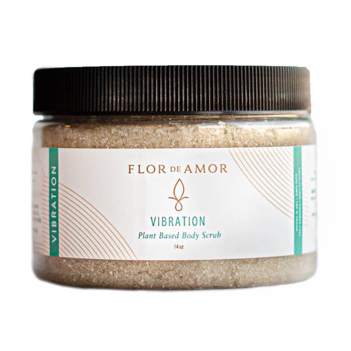 Vibration - Gommage corporel à base de plantes infusé de Damiana pour la vente par flor de amor