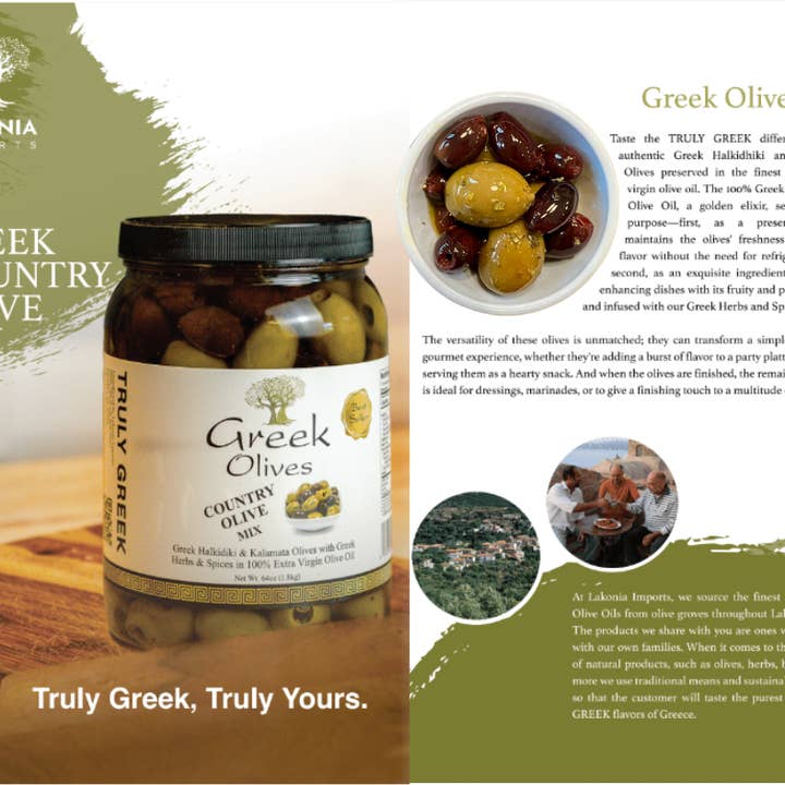Lakonia Imports, Inc. - Wholesale Olives - Greek Country Olive Mix – 1/2 gallon1
