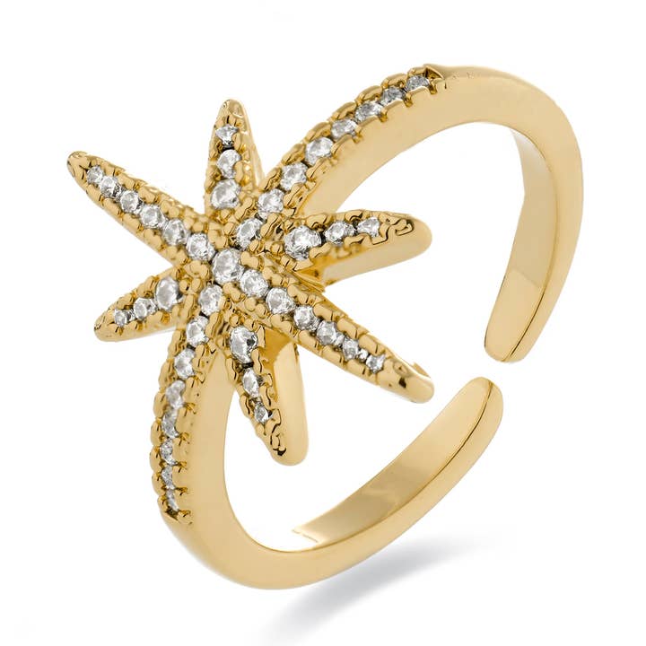 Anillo Luxenter con Circonita Brillante acabado en oro amarillo de 18K - Oriok for wholesale by Luxenter