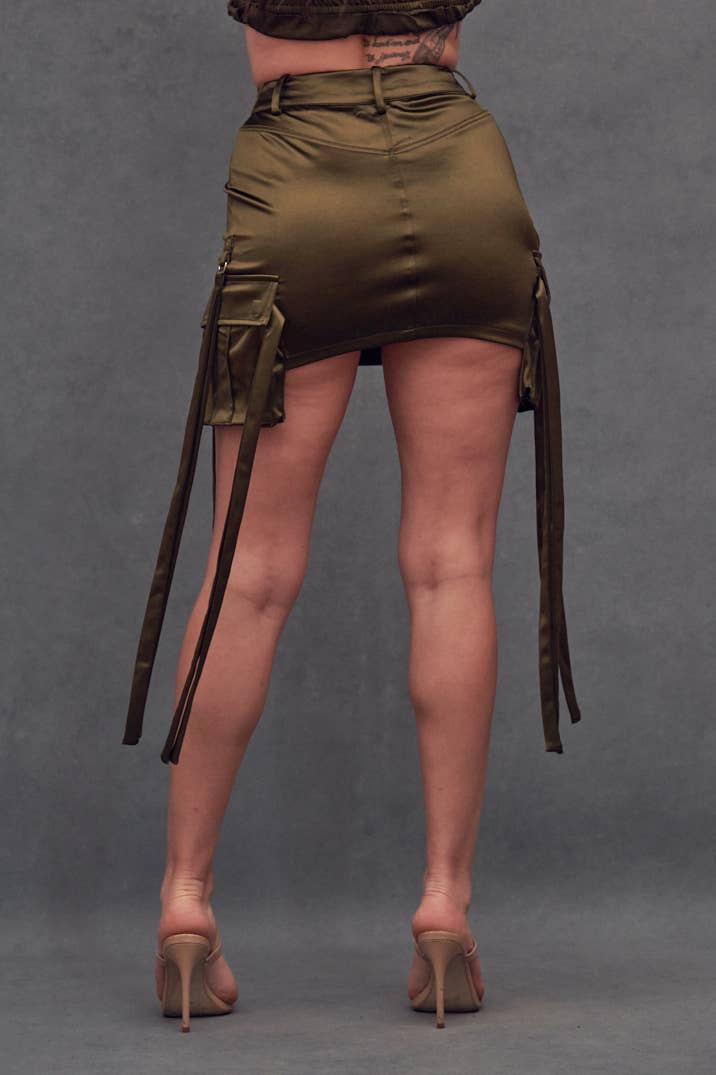 WFFS - Wholesale Skirt - Women's - Satin Cargo Skirt9