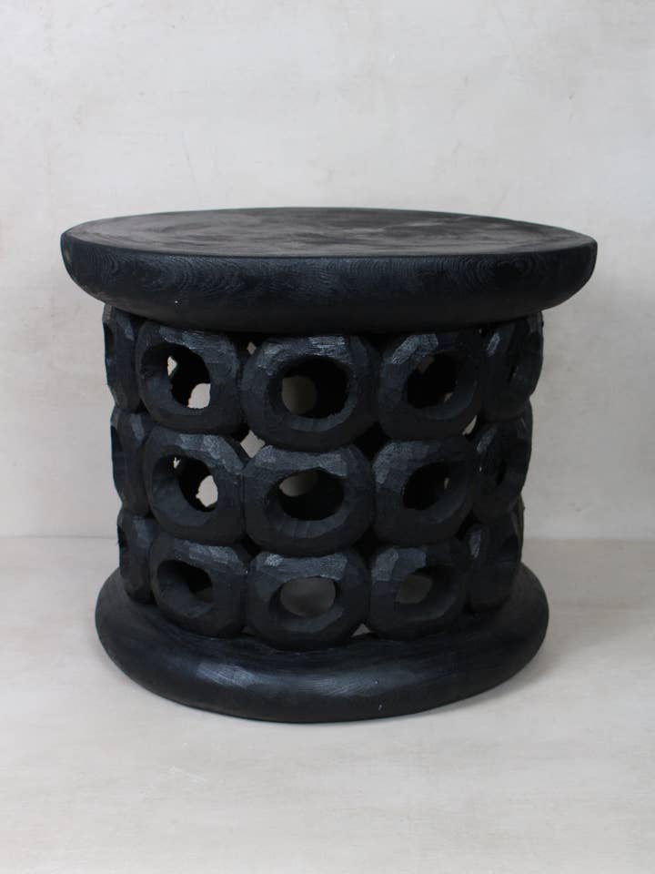 Donut Bamileke Table - Black - 137.1 for wholesale by Botanical Boys