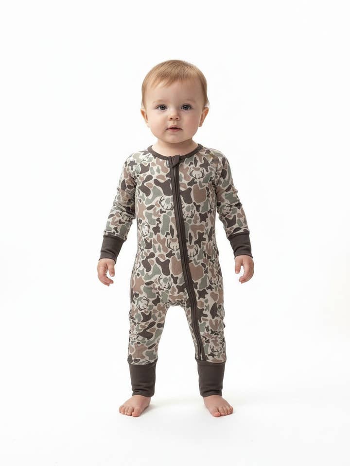 Camo Gewei Zippie voor wholesale door Mommy & Wren