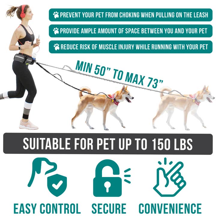 PetAmi - Wholesale Pet leash – Dog - Deluxe Hands Free Dog Leash Bag14