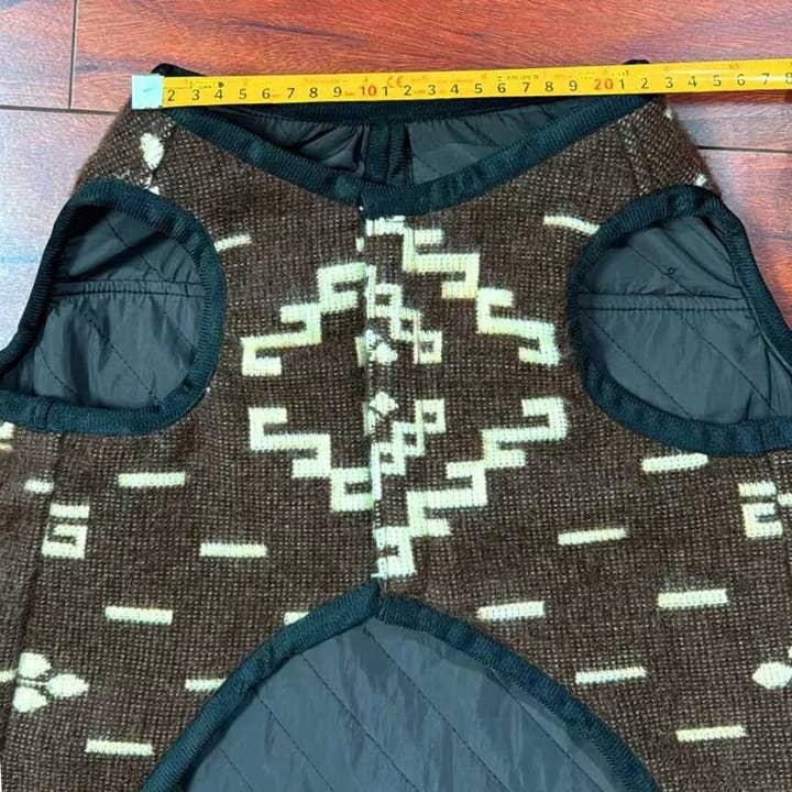ECUALAMA – Poncho para cão - Cão por atacado – Poncho de cão inspirado em Clint Eastwood - Réplica de manta serape de cowboy de lã alpaca artesanal para cães - castanho9