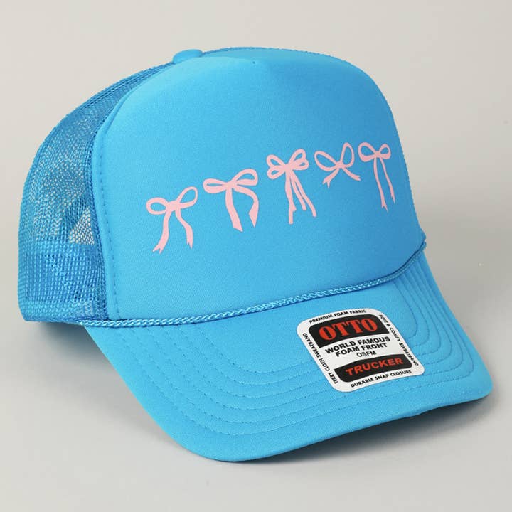 Fashion City - Wholesale Trucker hat – Women’s - Variety Ribbon Bow Design Foam Trucker Hat4
