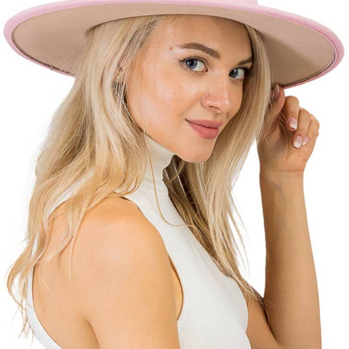 Cap Zone - Wholesale Fedora - Women's - Red Bottom Black Belt Rancher Hat Wide Brim12