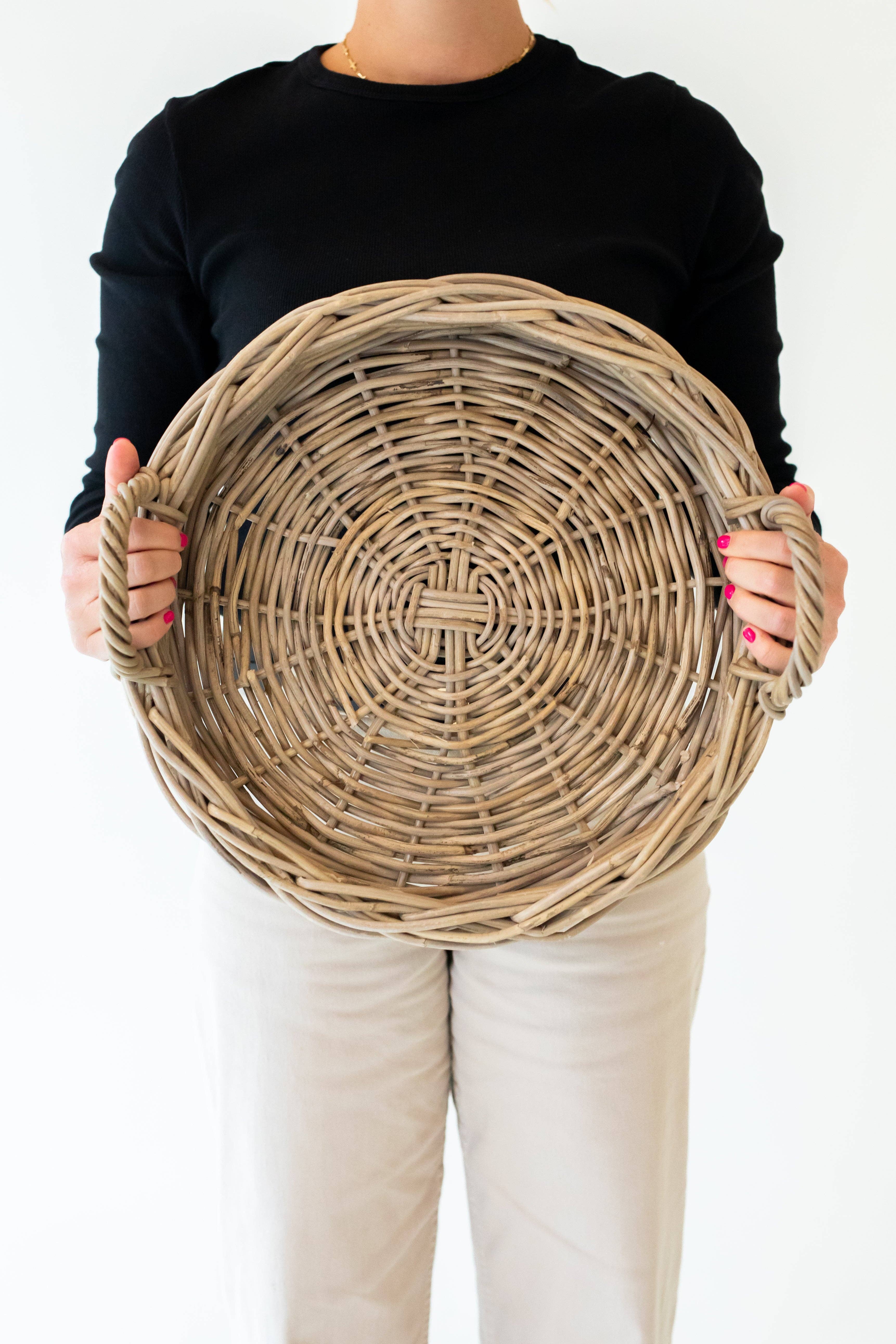 Basketly - Wholesale Decorative Tray - Rattan Round Tray17