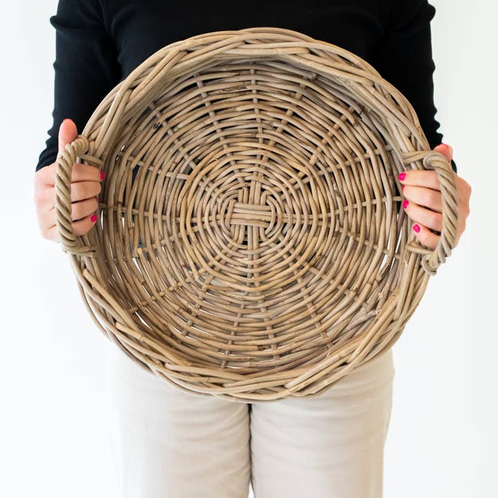 Basketly - Wholesale Decorative Tray - Rattan Round Tray17