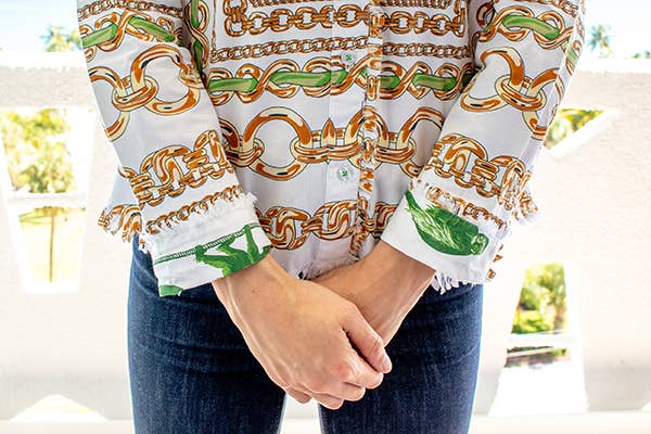 Dizzy-Lizzie - Wholesale Tunic - Women's - Cape Cod Fringed Tunic | 4949-S3301