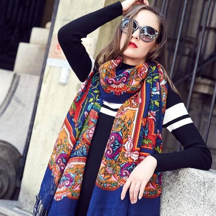 Abendgarten-Woll-Schal für den Großhandel von Scarflings