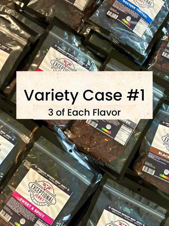 Exceptional Jerky Variety 1 - 12 Flavors for wholesale by Exceptional Jerky LLC