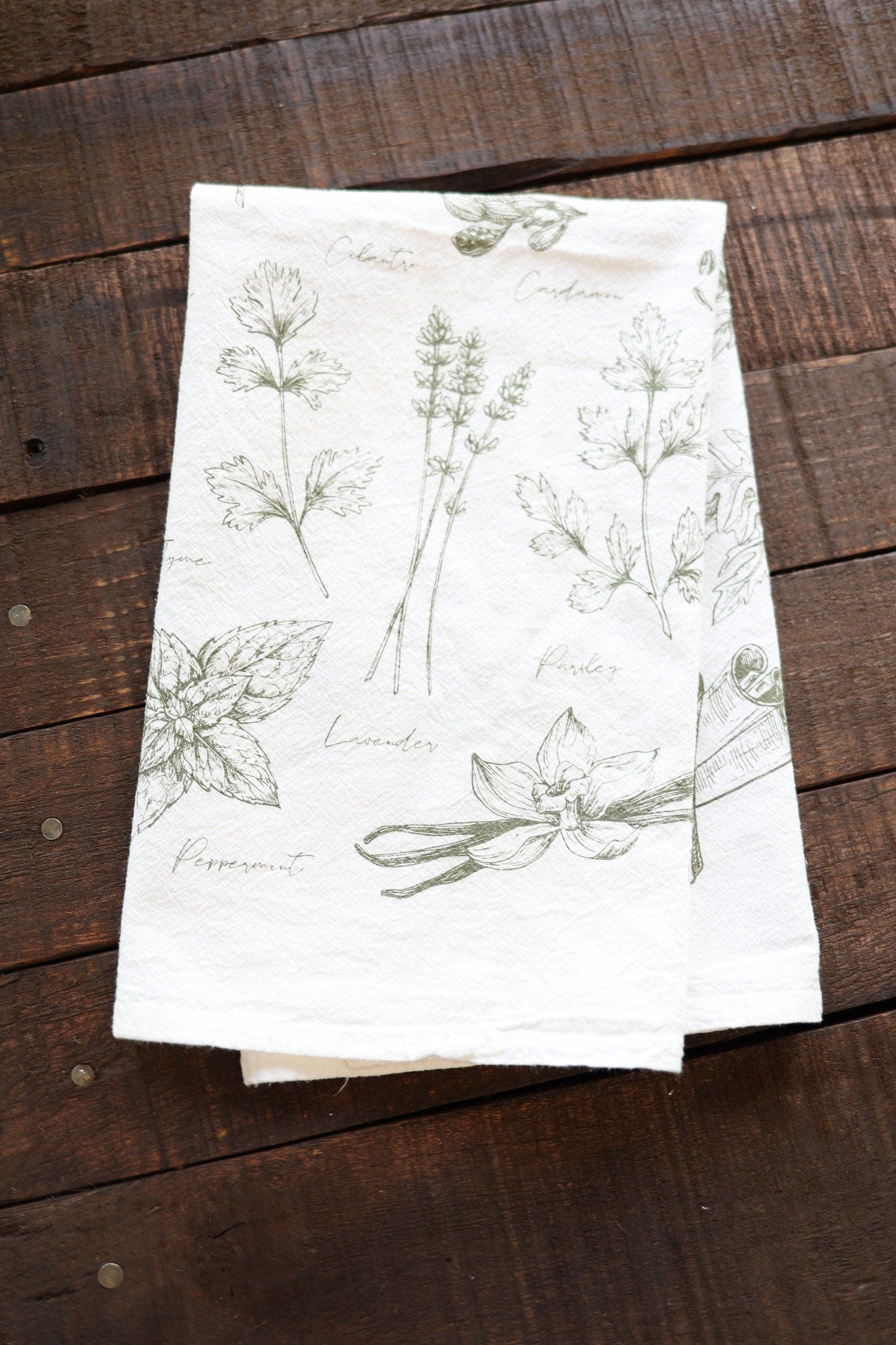 Highland Ridge  |  Handmade Home Decor - Wholesale Tea Towel - Kitchen Herbs Tea Towel4