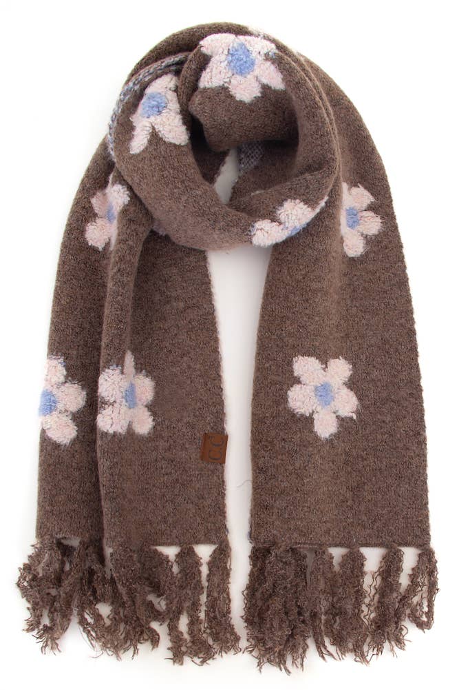 Hana - Wholesale Scarf - Women's - C.C Daisy Pattern Scarf8
