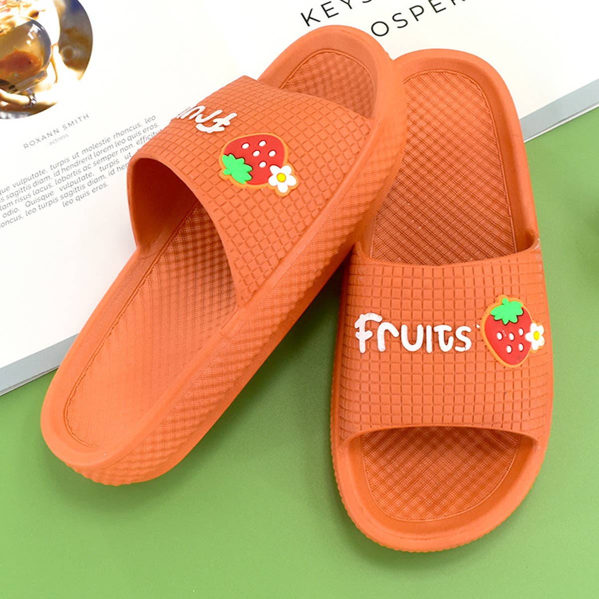 Suzie Q USA - Wholesale Slippers - Women's - Fruits Summer Daily Home and Outdoor Slippers0