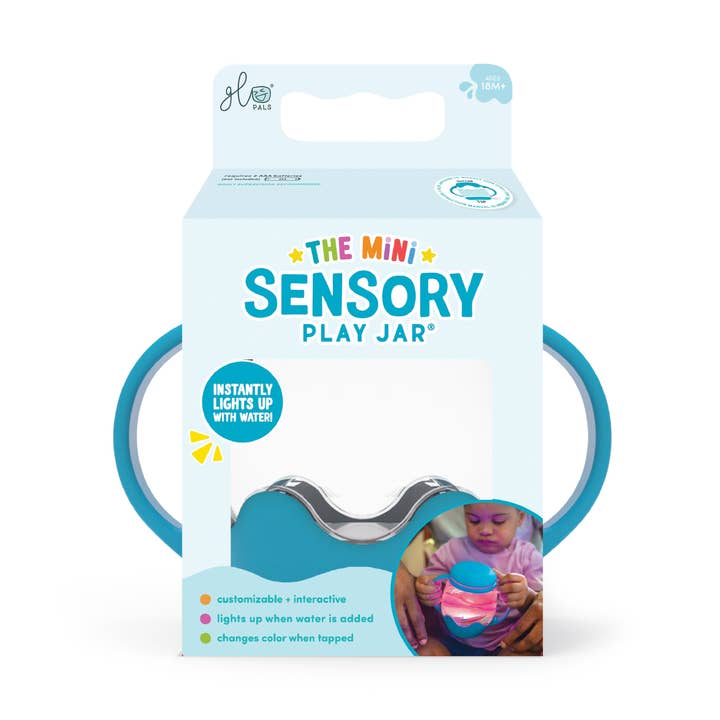 Glo Pals - Wholesale Sensory Ball - Baby - Glo Pals Mini Sensory Jar and Silicone Fun Filler Bundle - Blue0