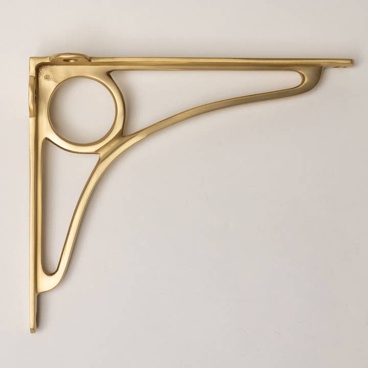 Brass bee - Wholesale Wall Mounted Shelf - Solid Brass Caraxes Shelf Brackets - Satin Brass2