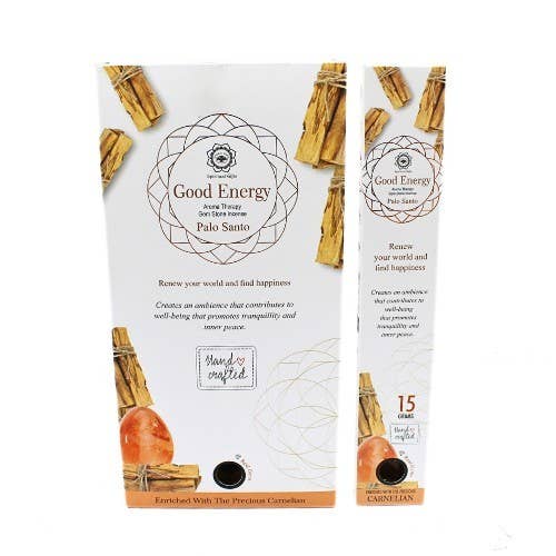 Green Tree - Wholesale Incense - Green Tree Gemstone Incense Good Energy Palo Santo Carnelian1