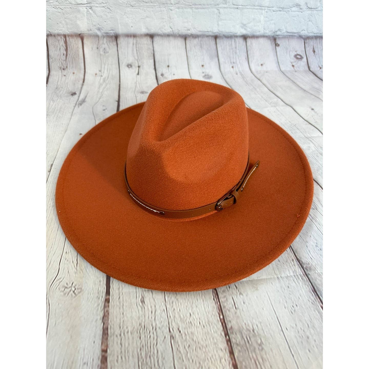 Bella Betty – wholesale Fedora – Women’s – Wide Brim Panama Hat w/ Leather Belt - Vegan Felt6