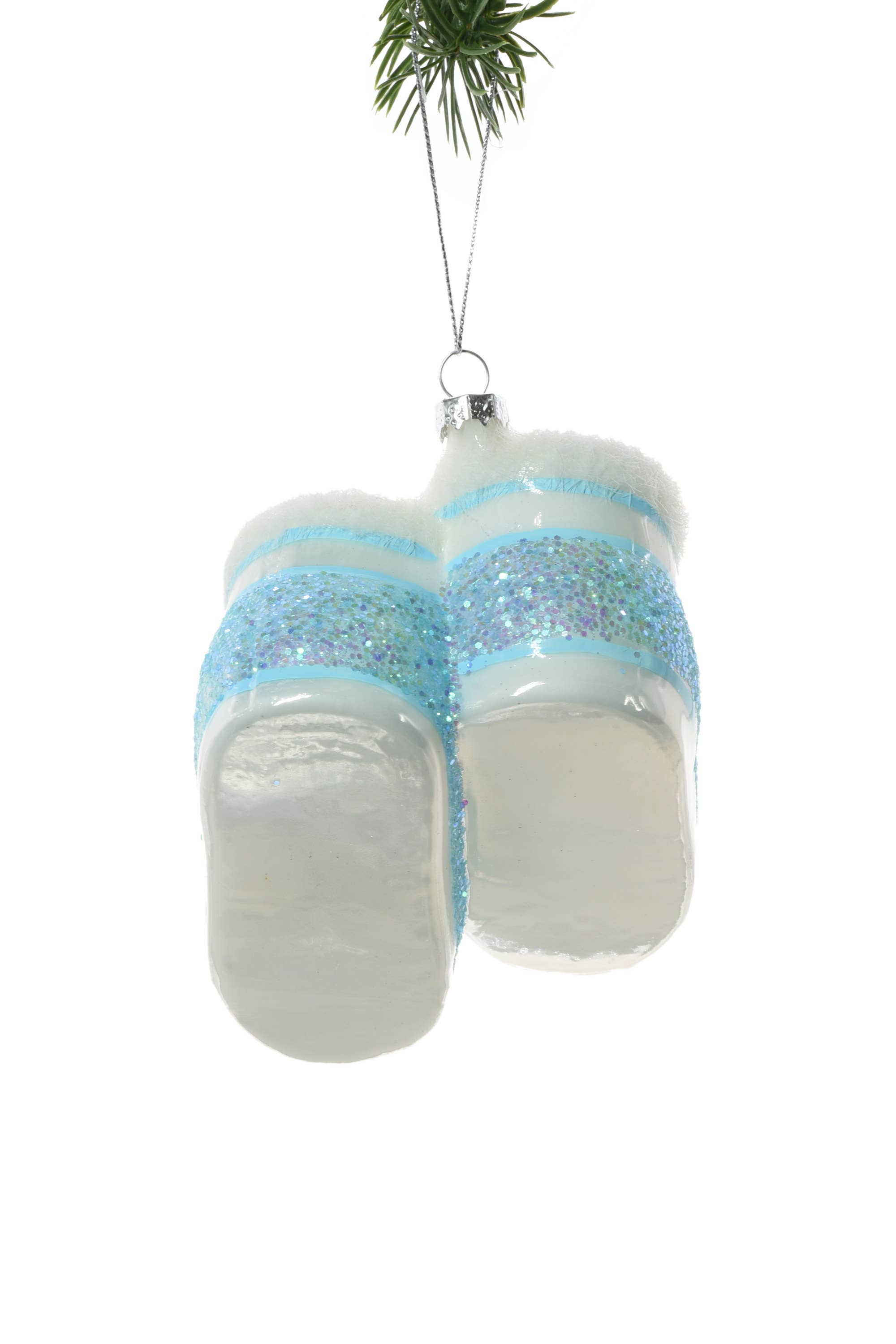 Starlight Collection - Wholesale Ornament - Blue/White "Baby's 1st Christmas" Shoes Ornament2