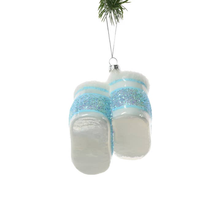 Starlight Collection - Wholesale Ornament - Blue/White "Baby's 1st Christmas" Shoes Ornament2