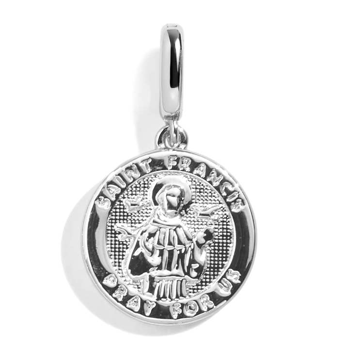 Saint Francis Medallion Charm for wholesale by Wear Felicity