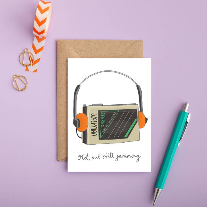 You've Got Pen On Your Face – wholesale Birthday card – Funny Walkman Birthday Card | Old but Still Jamming1