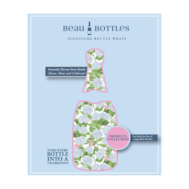 Beau Bottles - Wholesale Wine Gift Bag - Beau Bottles x Sheridan French Collection - Classic Hydrangea - Prosecco Collection6