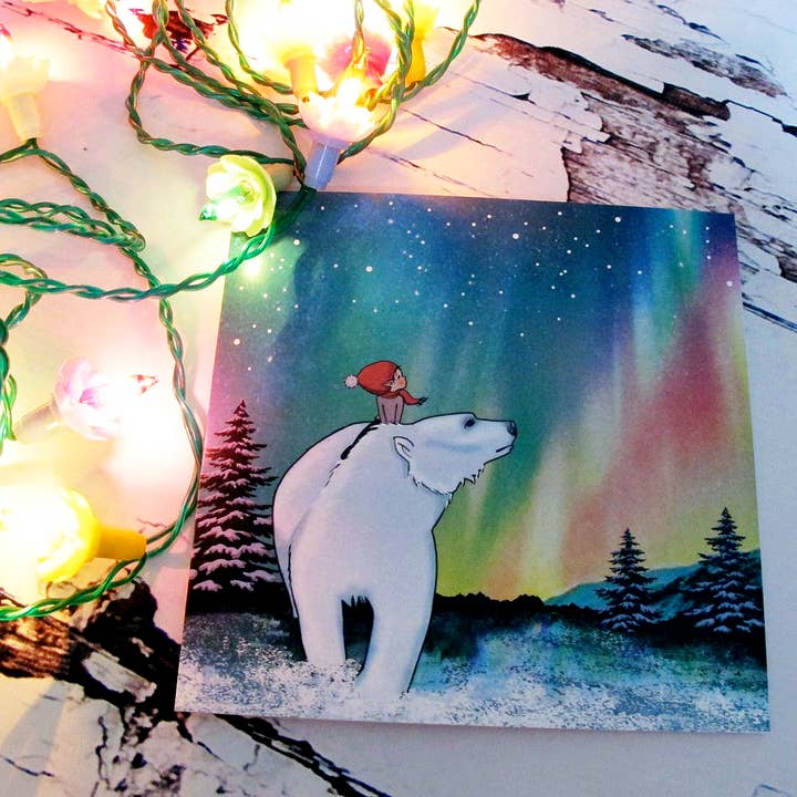Northern Lights card for wholesale by Made In Pixieland
