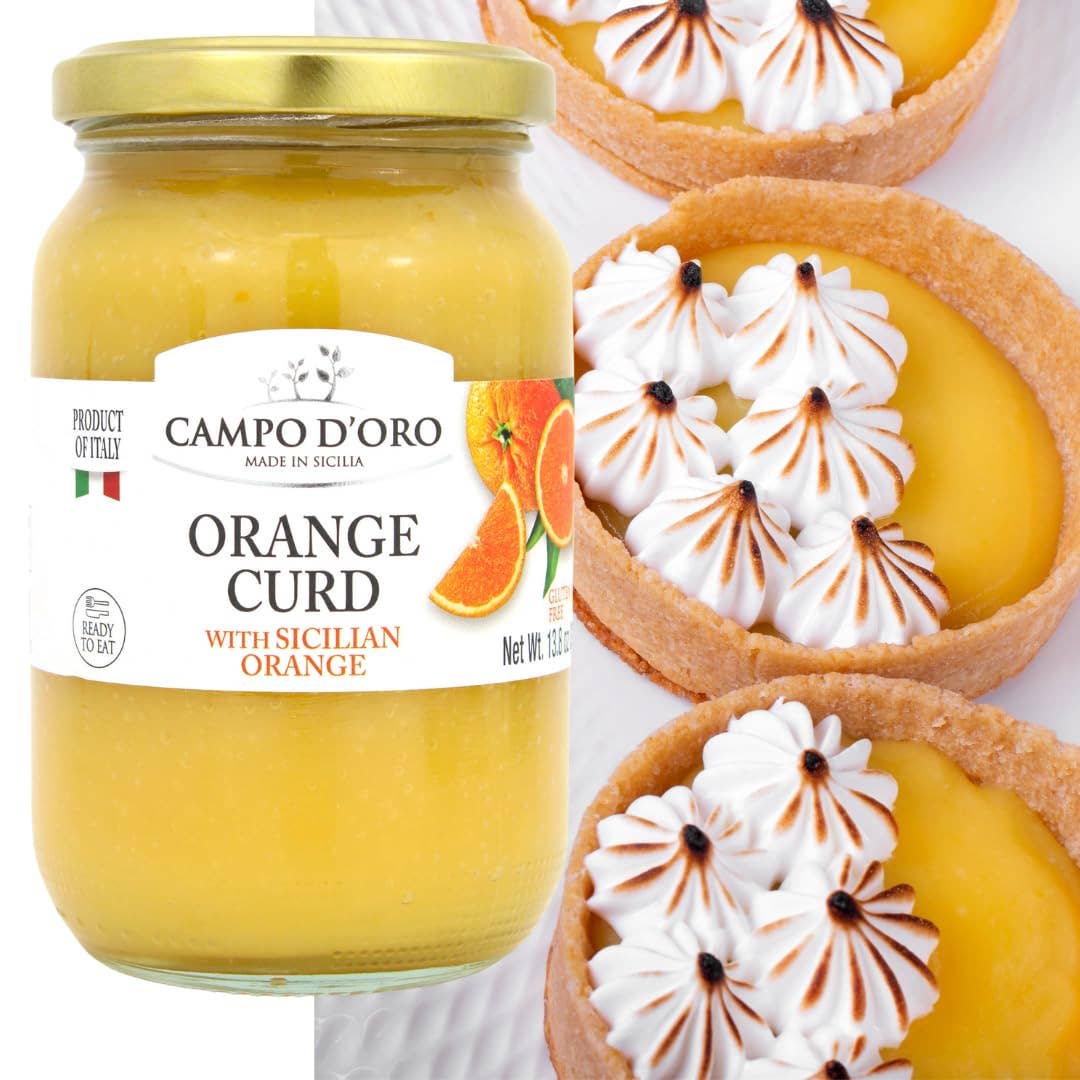 Wholesale Italian Food - Wholesale Jam/Jelly - Campo D'Oro, Orange Curd, Sicilian Orange custard cream 13.8 oz5