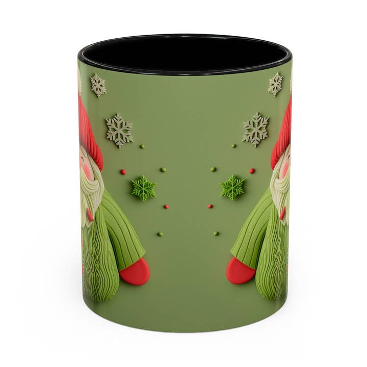 Tasse Père Noël en maille verte | Tasse à café décorative pour la vente par Le Paperie Co