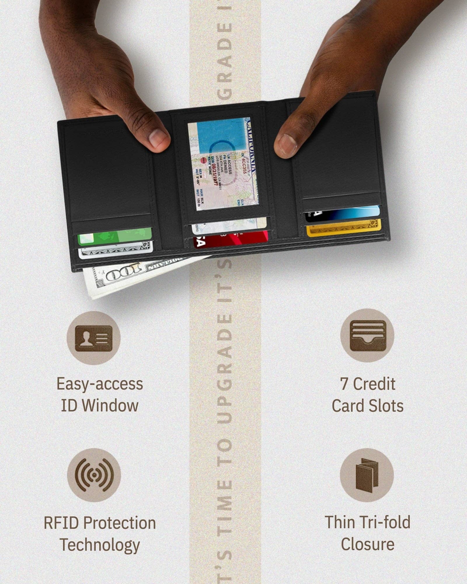 Access Denied Accessories - Wholesale Wallet - Men's - Trifold Wallets for Men Slim RFID Blocking Wallet Gifts Man2