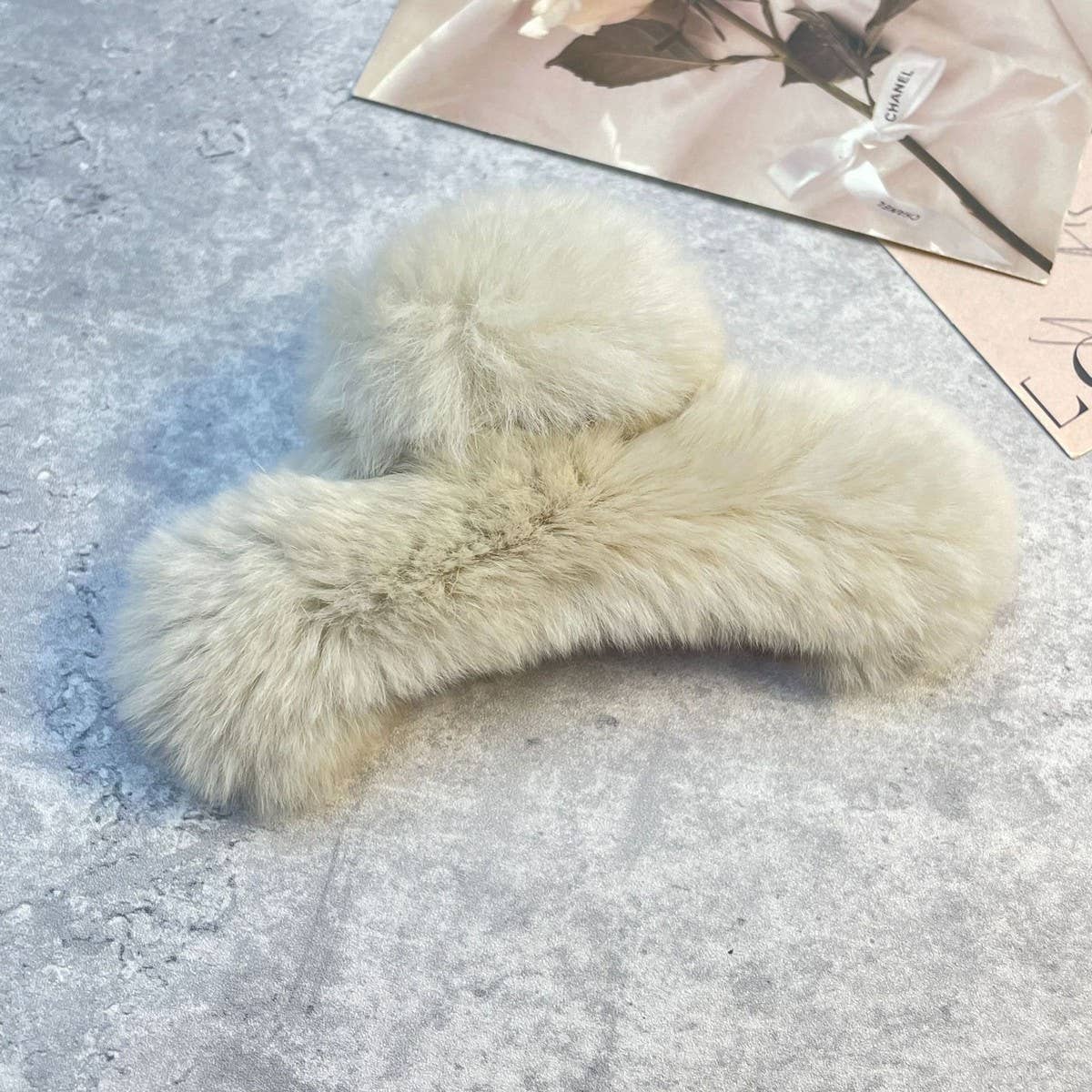 ACCITY - Wholesale Hair Clip - Women's - Rex Rabbit Fur Claws - Elegant Mixed Color Clips_CWASC159149
