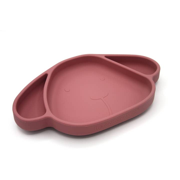 Silicone Dish with Suction Plate Milo Wild Rose for wholesale by the cotton cloud
