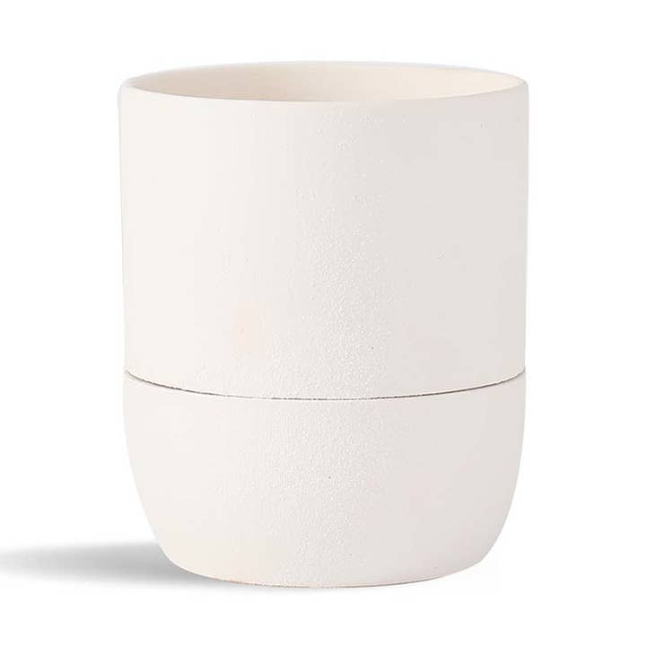 Urban Dweller Self-Watering Pot, Bright White, 6.5"X6.5" for wholesale by Pacific Home & Garden