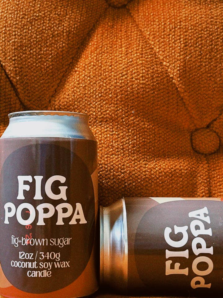 Fig Poppa 12oz coconut soy wax Candle for wholesale by Twenty-Two Stones Lifestyle Boutique