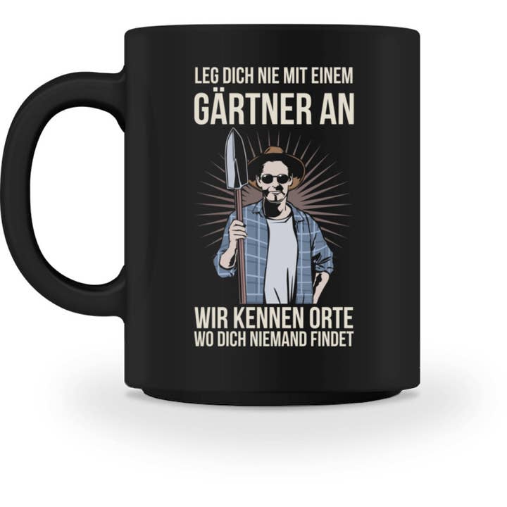 black Never mess with a gardener - ceramic mug for wholesale on Faire1