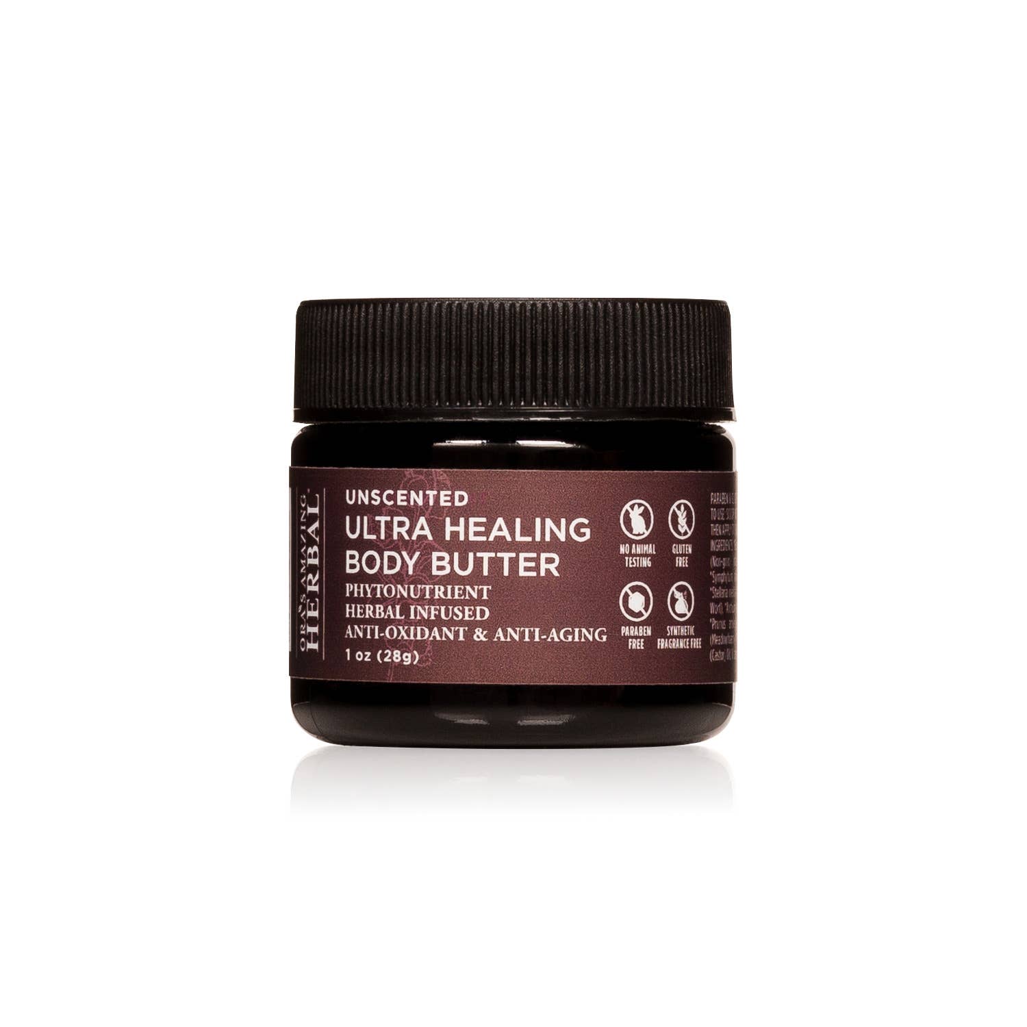 Ora’s Amazing Herbal Natural Skincare - Wholesale Body balm/butter - Unscented Ultra Healing Body Butter, 1oz Travel Size