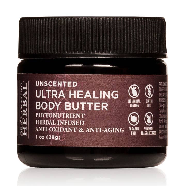 Ora’s Amazing Herbal Natural Skincare - Wholesale Body balm/butter - Unscented Ultra Healing Body Butter, 1oz Travel Size0