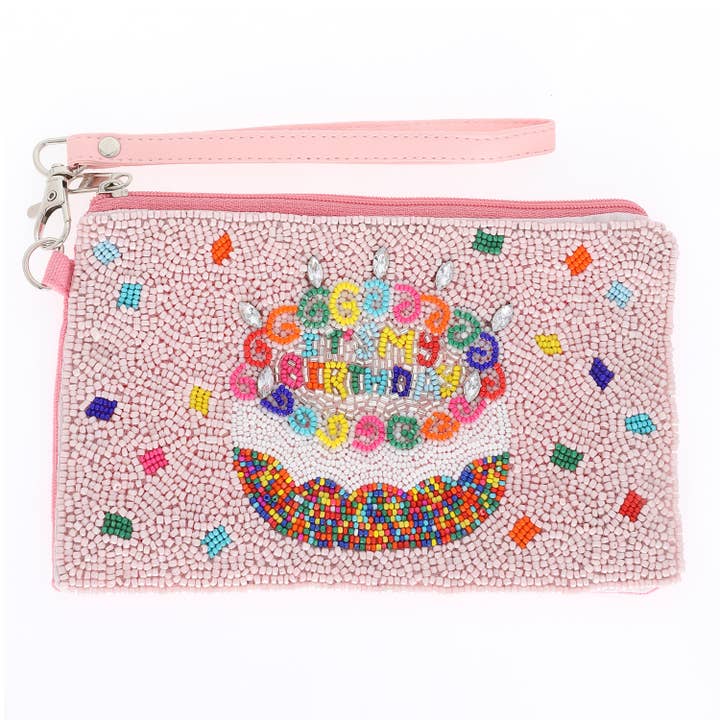 SP Sophia Collection - Wholesale Coin Purse - Women's - It's My Birthday Confetti Cake Wristlet Coin Bag1