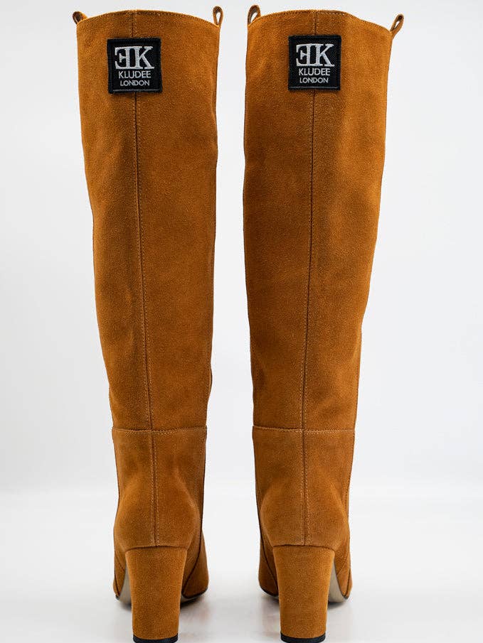 Kludee London – Großhandel Stiefel – Damen – MANDARINEN-OVERKNEE-STIEFEL