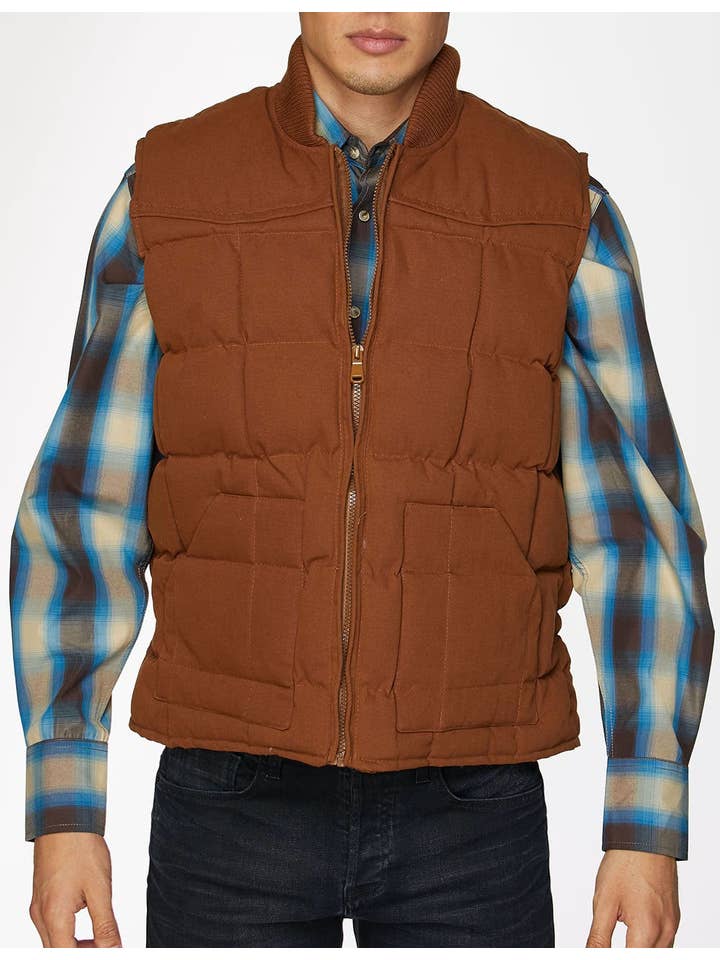 Rodeo Clothing – Engroshandel Vest - Herre – RODEO CLOTHING Herre Western Lærredsvest - 100% Bomuld1