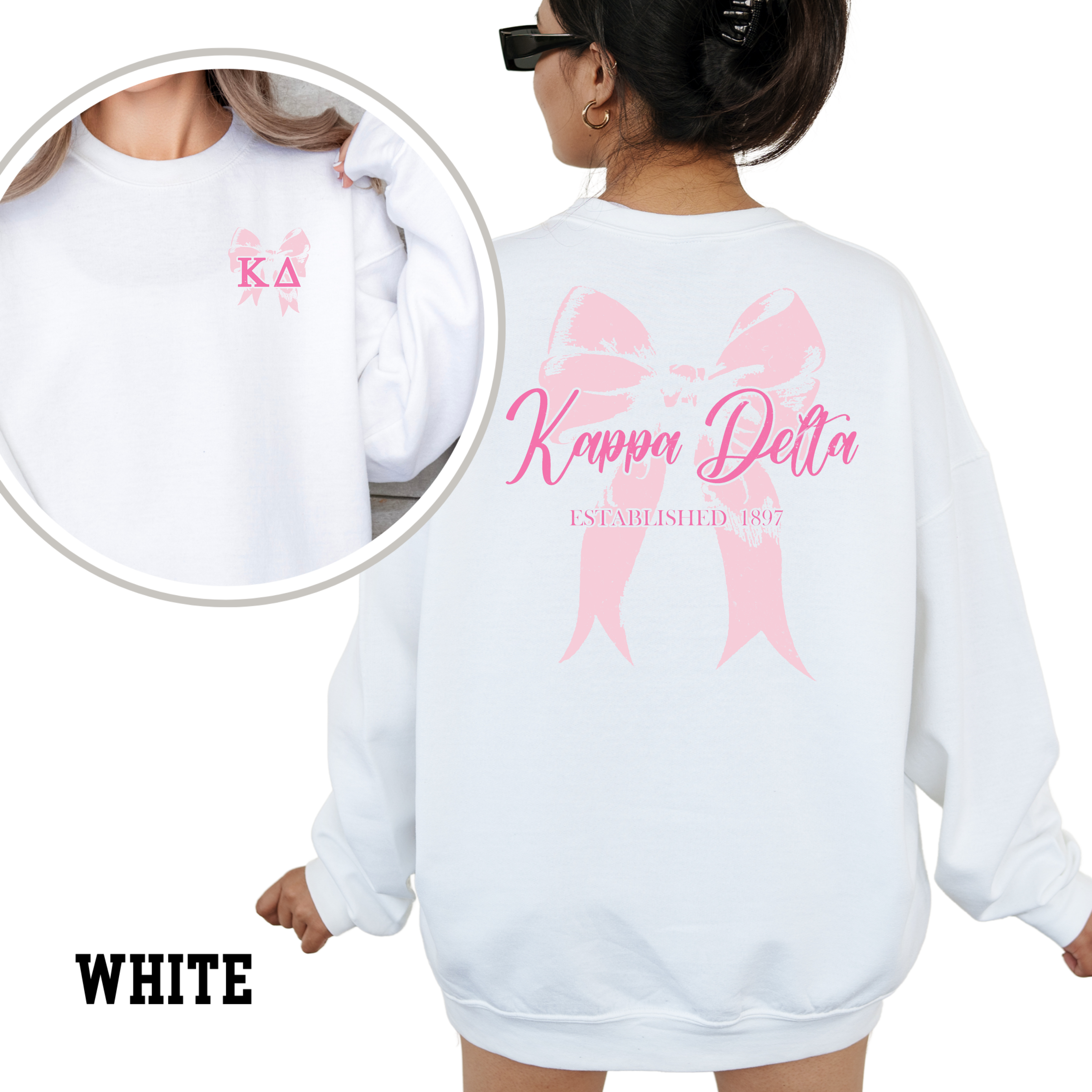 Kite and Crest - Wholesale Graphic Sweatshirt - Women's - Pink Ribbon Sorority Sweatshirt16