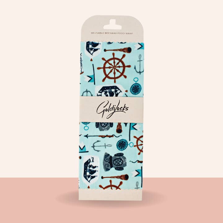 Bijenwas Voedselwraps: Nautische schatten enkel medium voor wholesale door Goldilocks Goods