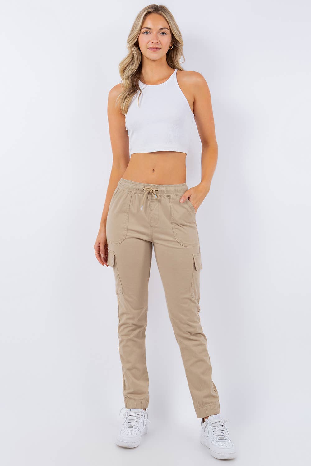 Veracci - Wholesale Pants - Women's - Stretch Twill Cargo Jogger Pants womens8